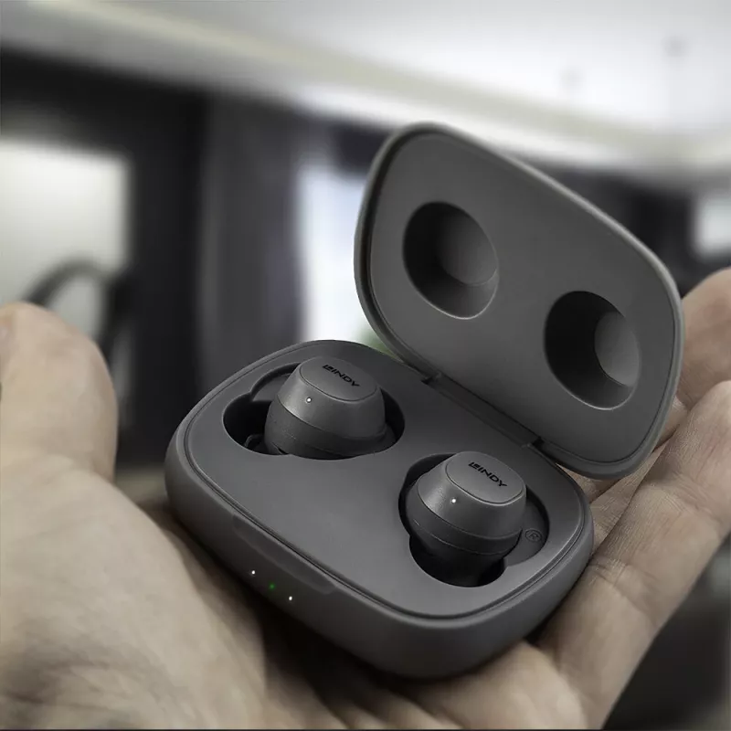 Lindy LE400W kuulokkeet langattomat in-ear musiikki/arki USB Type-C Bluetooth harmaa