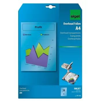 Tulostuskalvo mustesuihku Sigel IF110 A4 läpinäkyvä 10 arkkia