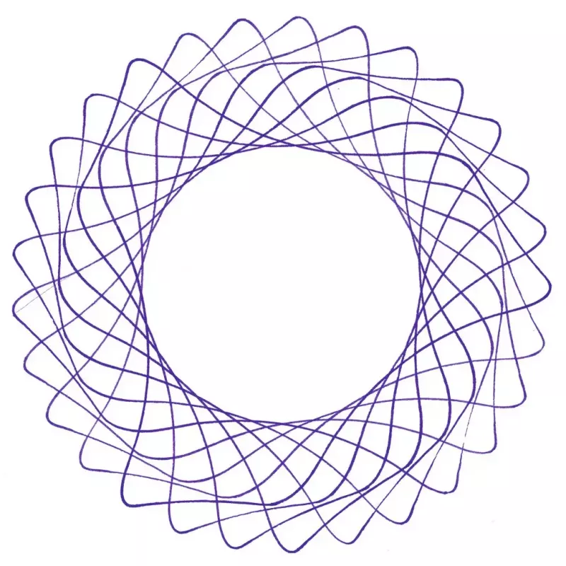 Lasten spirografi Ravensburger 297740, mukana sapluuna ja 2 kynää, monivärinen, yli 6-vuotiaille lapsille