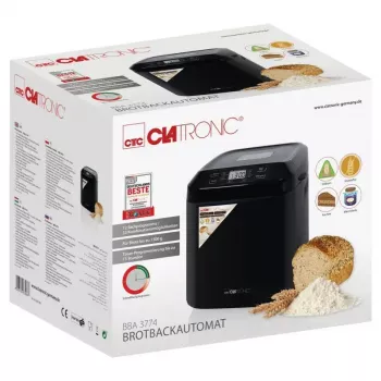 Leipäkone CLATRONIC BBA 3774 550W – 3 L:n vuoka, jopa 1,5 kg:n leipä, 12 ohjelmaa, LCD-ajastin
