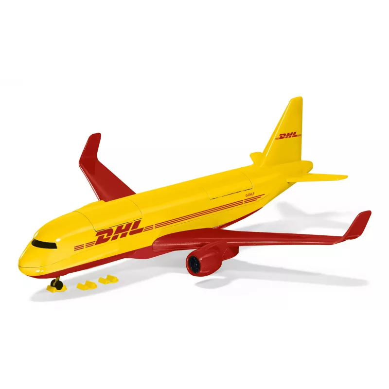 Siku DHL rahtilentokone tarvikkeilla esikoottu