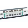 Train Siku RATP kaksikerrosjuna metalli muovi musta sininen harmaa