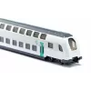 Train Siku RATP kaksikerrosjuna metalli muovi musta sininen harmaa