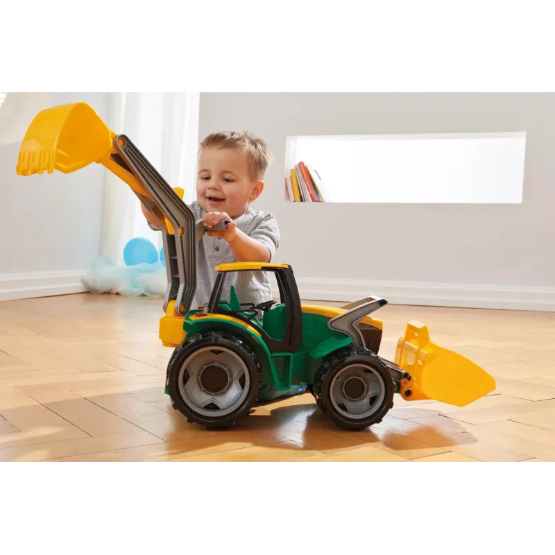 Traktori Lena GIGA TRUCKS ZL-02080 etukuormaajalla & kaivinkoneella