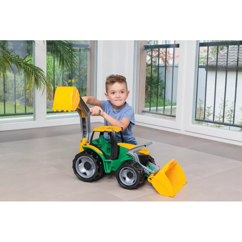 Traktori Lena GIGA TRUCKS ZL-02080 etukuormaajalla & kaivinkoneella