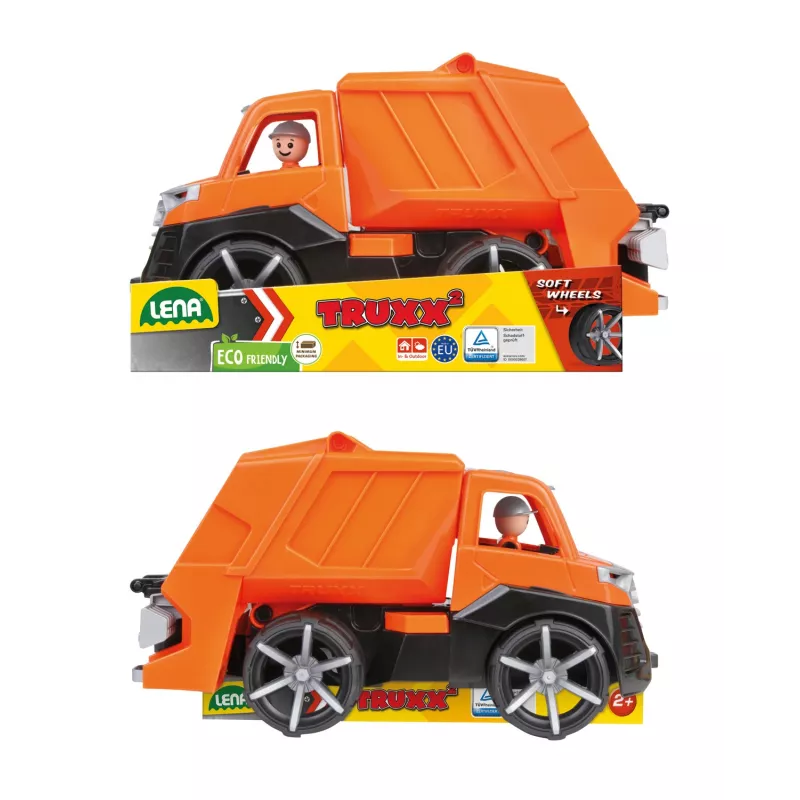 Lena TRUXX SM04534 jäteauto kumi teräs oranssi 2+ vuotta