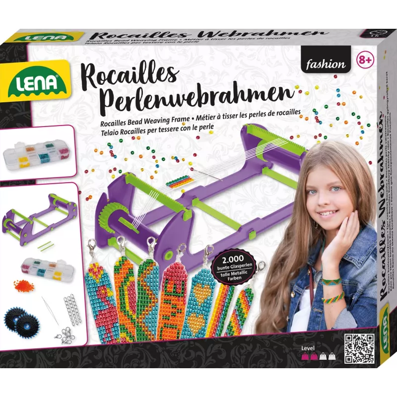 Lena 42722 helmihelmikangaspuut Rocailles – korkeussäädettävä, kevyt kangaspuut