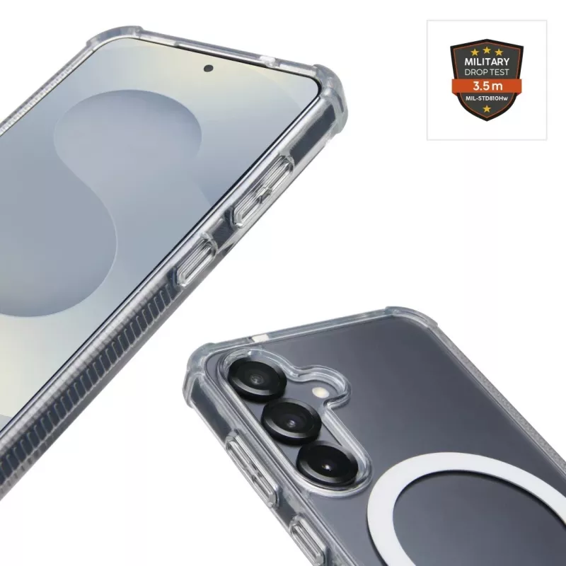 Hama Extreme Protect puhelinkotelo Samsung Galaxy S25 FE:lle, 17 cm (6,7 tuumaa), läpinäkyvä