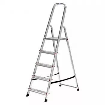 Alumiininen porrastikas Krause Corda 5 askelmaa, enimmäiskorkeus 300 cm, 150 kg kantavuus, 4,1 kg