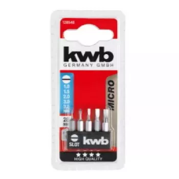 Ruuvimeisselin kärkisarja KWB 128540 — 5 kpl, litteät kärjet, 28 mm