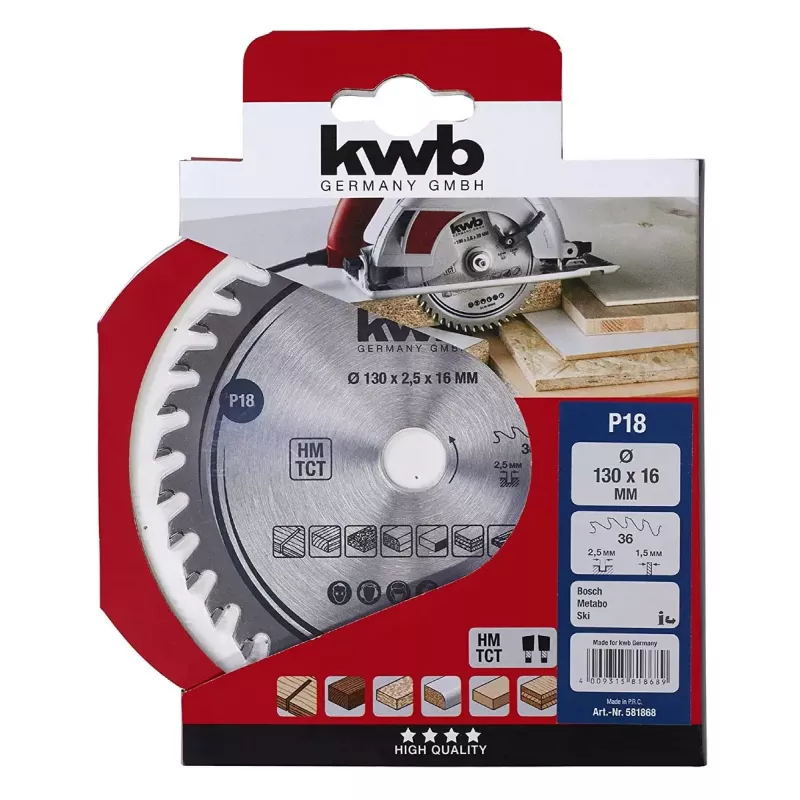 Pyörösahanterä KWB 581868 metallille 1 kpl 190 g
