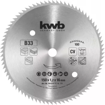 kwb 583311 pyörösahanterä 150 x 16 mm