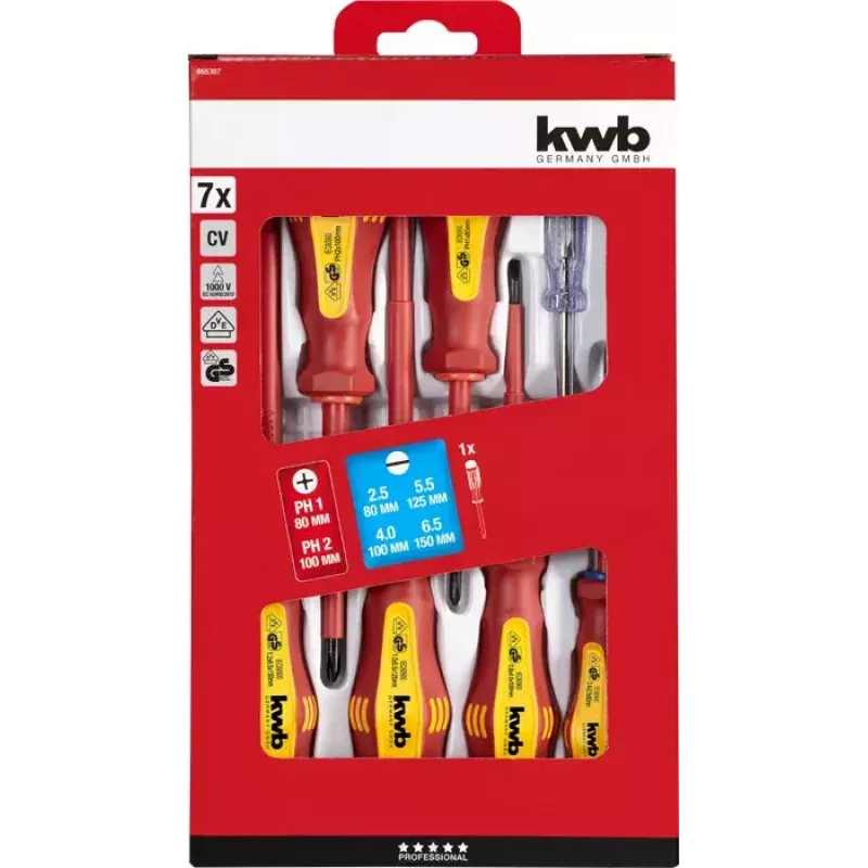 KWB 665307 käsikäyttöinen ruuvimeisselisarja