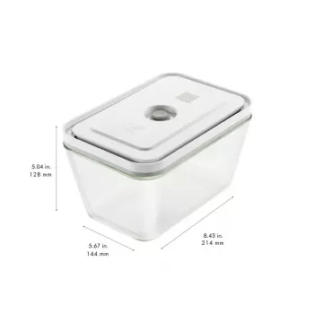 ZWILLING FRESH & SAVE tuoreusrasia suorakaiteen muotoinen lasi 1,6 l, muovinen lukittava kansi, uuni-/mikroaaltouuninkestävä
