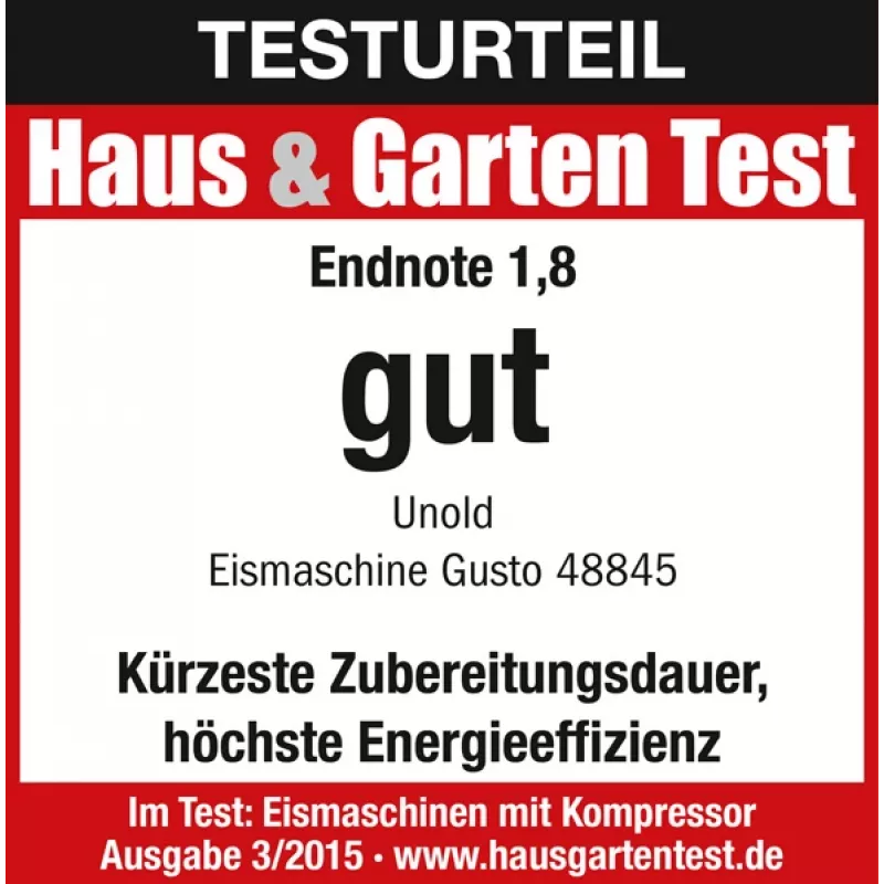 Unold 48845 jäätelökone kompressorijäätelökone 2 L 180 W musta, ruostumaton teräs
