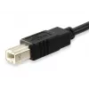 Equip USB 2.0 Type-C - Type-B -kaapeli, 1 m, USB B, USB C, USB 2.0, uros/uros, musta