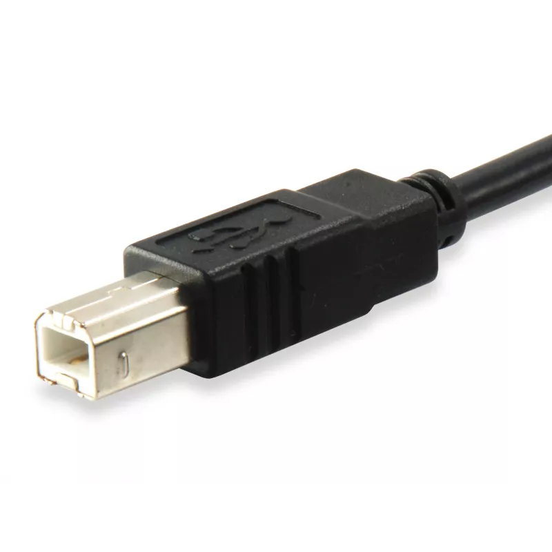 Equip USB 2.0 Type-C - Type-B -kaapeli, 1 m, USB B, USB C, USB 2.0, uros/uros, musta