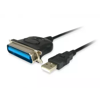 Equip USB-A - rinnakkaisliitäntä (Centronics 36) -sovitinkaapeli, 1,5 m, musta