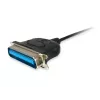 Equip USB-A - rinnakkaisliitäntä (Centronics 36) -sovitinkaapeli, 1,5 m, musta