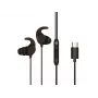 Johdollinen in-ear-kuulokemikrofoni CONCEPTRONIC BRENDAN05B – USB-C, 20–20000 Hz, 1,2 m kaapeli, korvakoukku (musta)