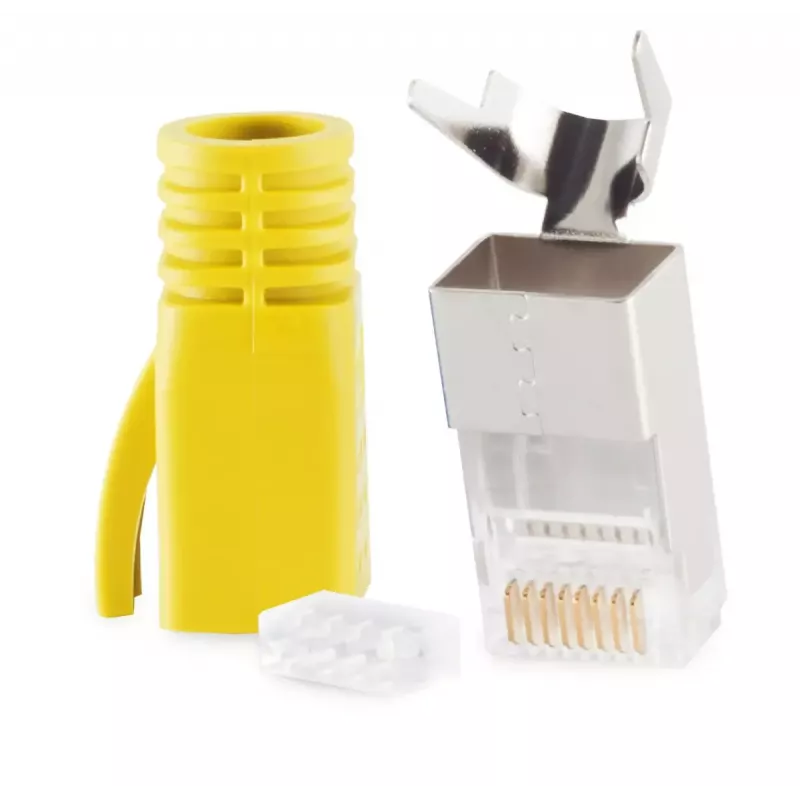 Kaapelipistoke RJ-45 ShiverPeaks 72067-Y keltainen