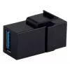 Keystone-moduuli ShiverPeaks S/CONN 08-10041 litteä musta USB A