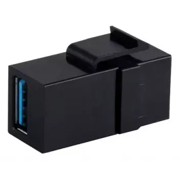 Keystone-moduuli ShiverPeaks S/CONN 08-10041 litteä musta USB A