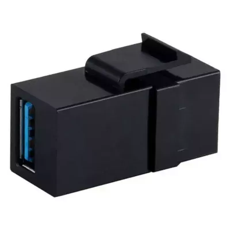Keystone-moduuli ShiverPeaks S/CONN 08-10041 litteä musta USB A