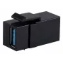 Keystone-moduuli ShiverPeaks S/CONN 08-10041 litteä musta USB A