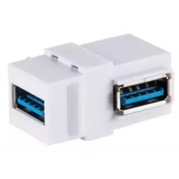Keystone-moduuli ShiverPeaks S/CONN 08-10042 kulma USB A valkoinen