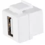 Keystone-moduuli ShiverPeaks 08-10044 litteä valkoinen USB A