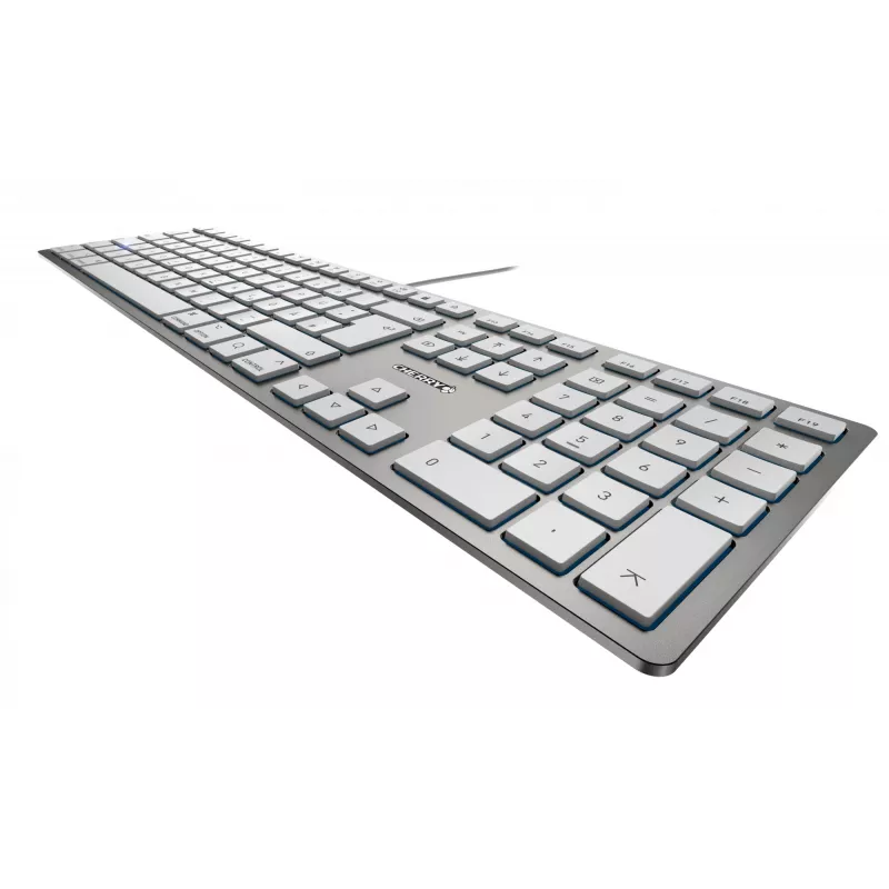 CHERRY KC 6000 ohut FOR MAC langallinen näppäimistö, hopea/valkoinen, USB (QWERTY – UK)