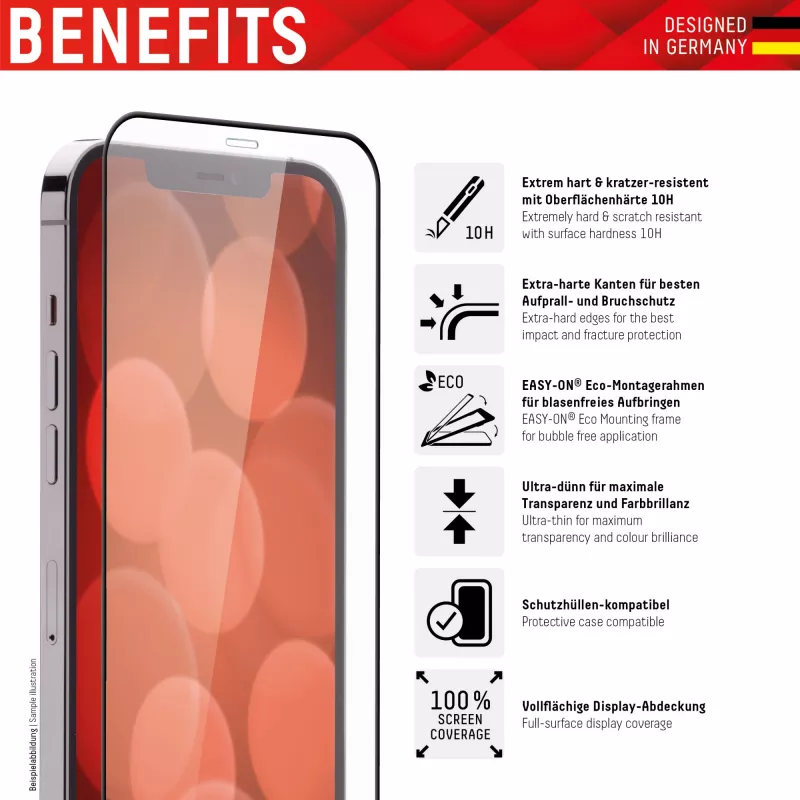 Displex Full Cover näytönsuojalasi Apple iPhone 13 mini karkaistu lasi