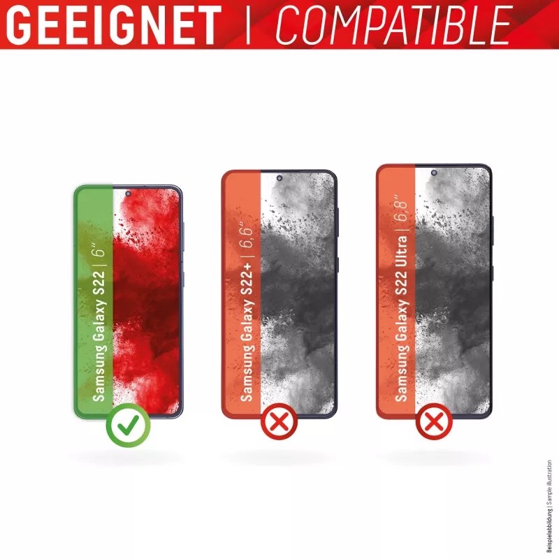 Displex Full Cover näytönsuojakalvo Samsung Galaxy S22 karkaistua lasia