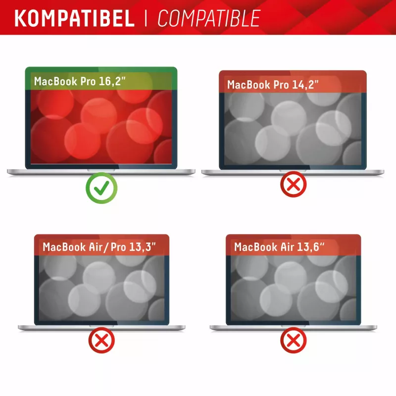 Displex PRIVACY SAFE magneettinen 2-suuntainen katseenestosuodatin MacBook Pro 16,2''