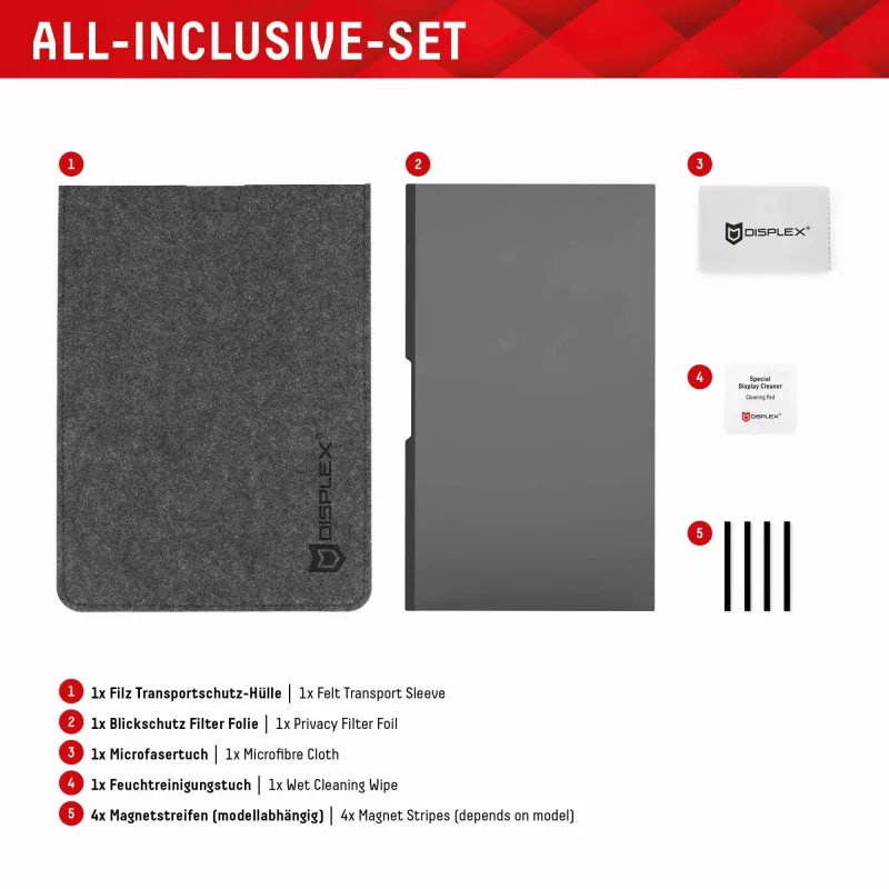 Displex PRIVACY SAFE magneettinen 2-suuntainen katseenestosuodatin MacBook Pro 16,2''