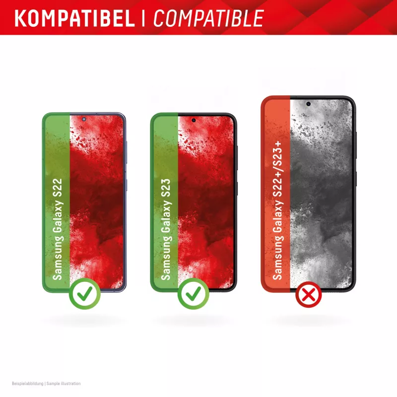 Displex Privacy Screen Protector (10H) Samsung Galaxy S22/S23, Eco-asennuskehys, katseenestosuodatin