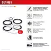 Displex Full Cover kameralinssilasi iPhone 15/15 Plus, 10H, täysi kameransuojaus, Quick Mount, 2 kpl