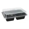 Papstar 96554 kertakäyttöinen elintarvikeastia musta PET 227x178x45mm