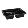 Papstar 96554 kertakäyttöinen elintarvikeastia musta PET 227x178x45mm