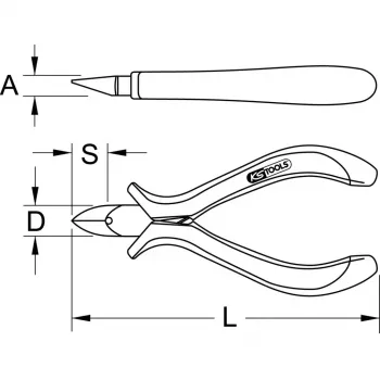 Pihdit KS Tools 500.7024 teräs pituus 120 mm