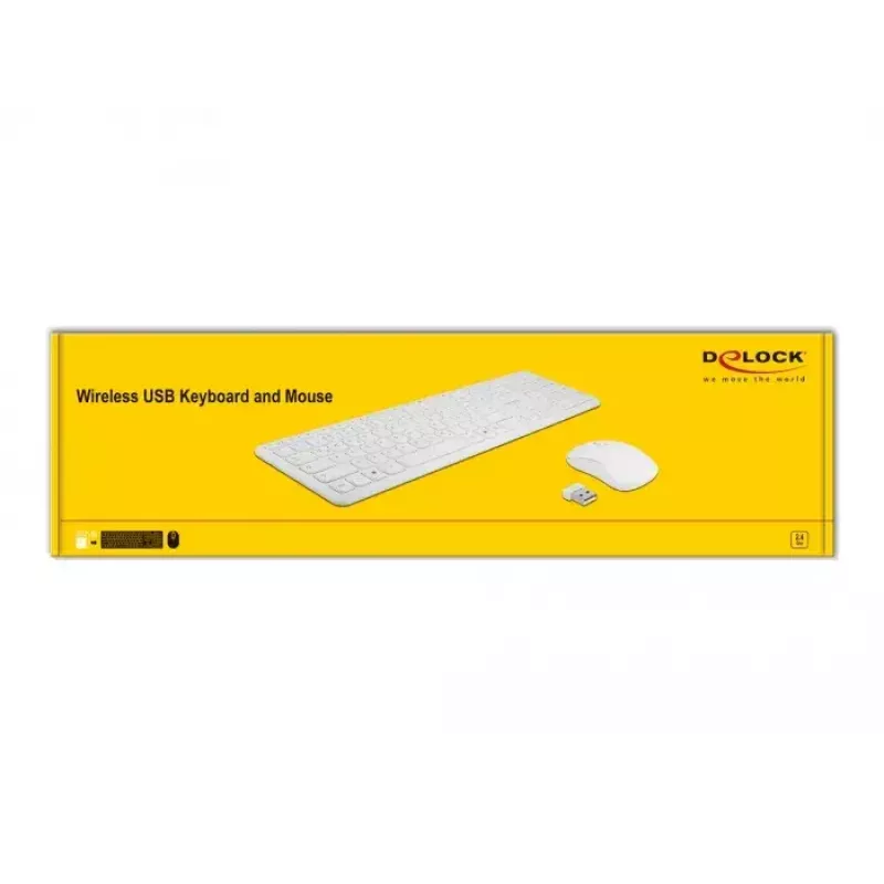 Näppäimistö-hiiri-sarja Universal RF Wireless DeLOCK 12703