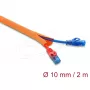 Kaapelinsuojasukka itsesulkeutuva DELOCK 2 m x 10 mm oranssi