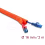 Kaapelinsuojasukka itsesulkeutuva DELOCK 2 m × 16 mm oranssi