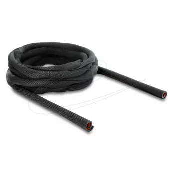 Kaapelinsuojasukka itsesulkeutuva kaksikerroksinen DELOCK 5 m × 16 mm, musta