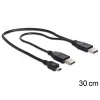USB-kaapeli DeLOCK 83178 USB 2.0 0,3 m 2 x USB A musta