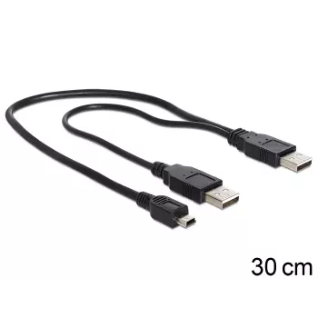 USB-kaapeli DeLOCK 83178 USB 2.0 0,3 m 2 x USB A musta