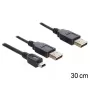 USB-kaapeli DeLOCK 83178 USB 2.0 0,3 m 2 x USB A musta