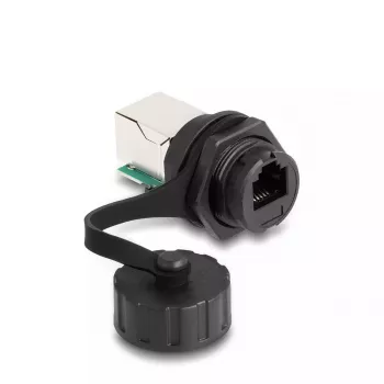 DeLOCK kaapeliliitin RJ12-liitäntä RJ12-liitäntään IP68 vedenpitävä musta