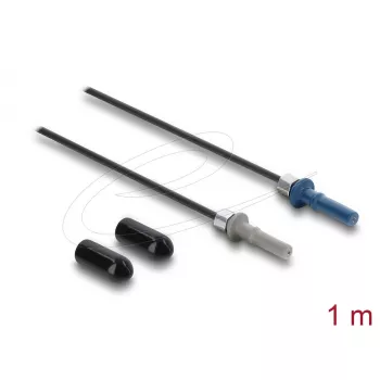 Kuitusovitin DELOCK 91031 — monimuoto, 1,0 m kaapeli, musta/harmaa/sininen, 1 kpl